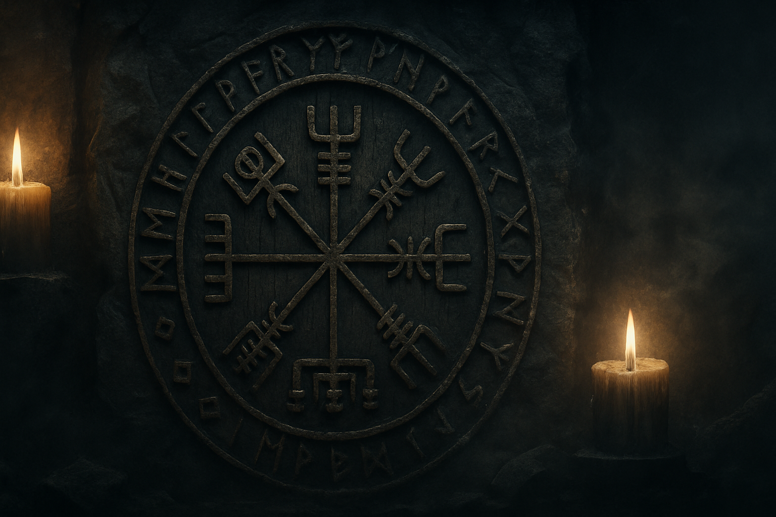 Bannière Vegvisir, la Boussole Viking — Médiéfan