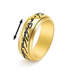 Bague tournante anti-stress écriture elfique - Vignette | Médiéfan