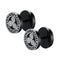 Faux Plugs Triskèle Noir — boucles d'oreilles viking en acier, Médiéfan