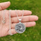 Collier chevaliers templiers Vintage, pendentif croix rouge, Cabochon en verre, longue chaîne, croix Solomons, symbole maçonnique I / noir