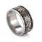 Anneau Celtique Loup & Triskell Argenté / 7