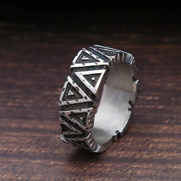 Anneau Viking Valknut - Le Nœud des Occis Argent / 7