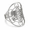 Bague Cube de Métatron Ajourée Argenté