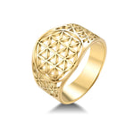 Bague Dôme Fleur de Vie Ajourée - Vignette | Médiéfan