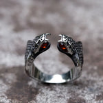 Bague Double Cobra aux Pierres Rouges - Vignette | Médiéfan