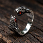 Bague Double Cobra aux Pierres Rouges - Vignette | Médiéfan