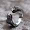 Bague Double Cobra aux Pierres Rouges 13