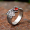 Bague Dragon Viking Pierre Rouge
