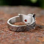 Bague Dragon Viking Pierre Rouge - Vignette | Médiéfan