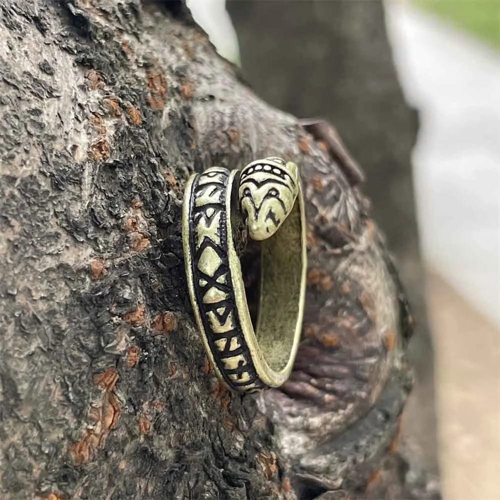 Bague Dragon Viking Réglable