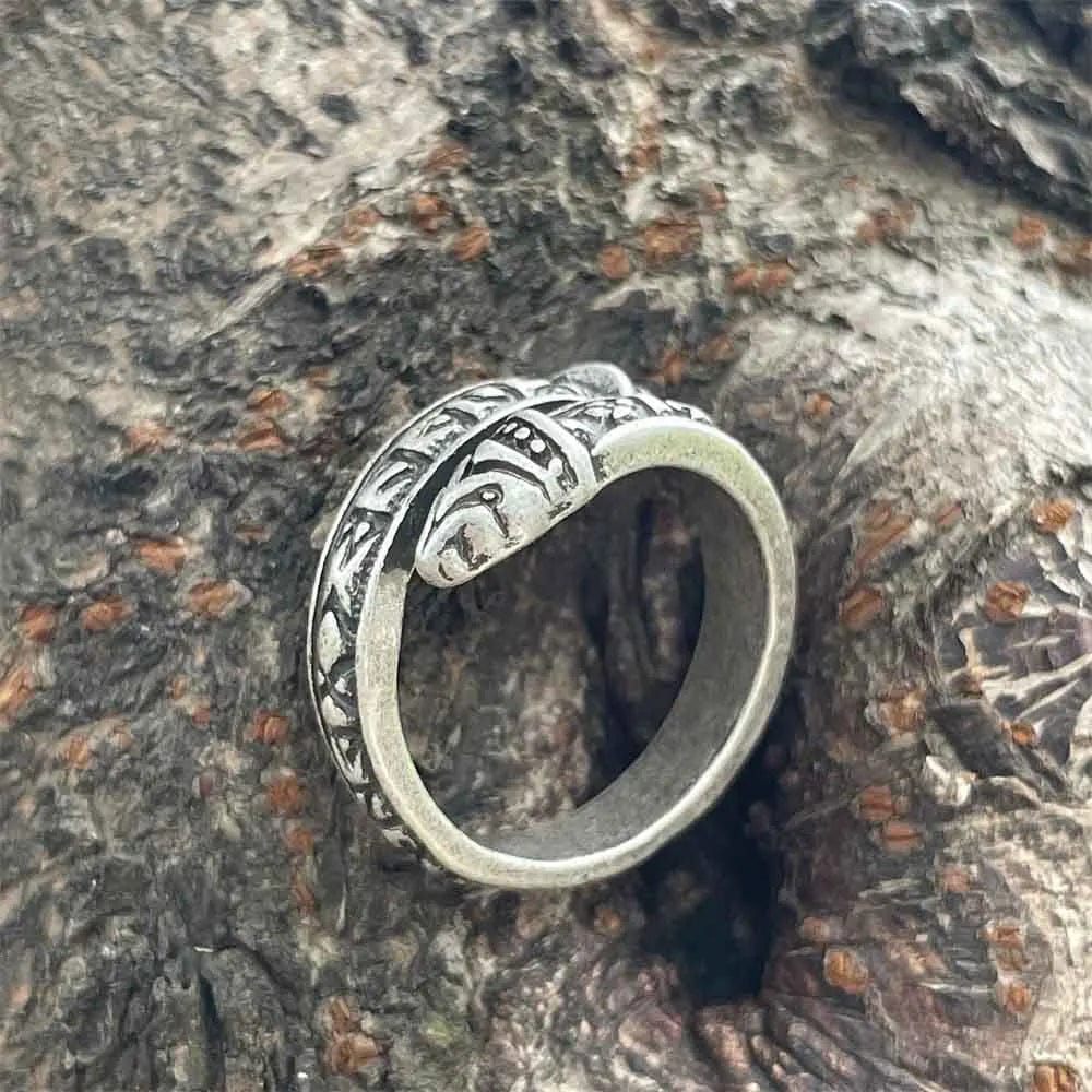 Bague Dragon Viking Réglable