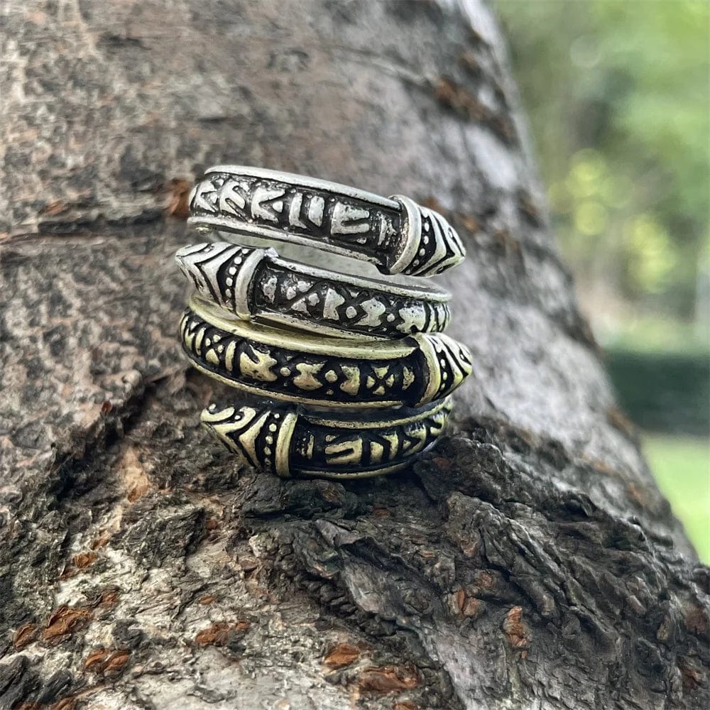 Bague Dragon Viking Réglable