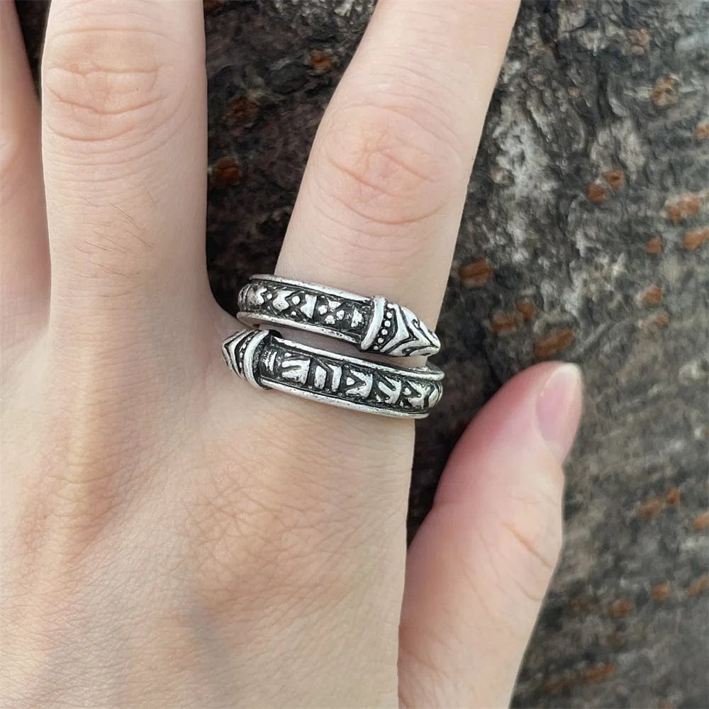 Bague Dragon Viking Réglable