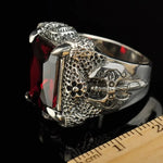 Bague Griffes de Dragon avec Pierre Rectangulaire - Vignette | Médiéfan