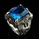 Bague Griffes de Dragon avec Pierre Rectangulaire - Vignette | Médiéfan