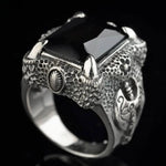 Bague Griffes de Dragon avec Pierre Rectangulaire - Vignette | Médiéfan