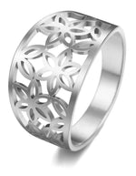 Bague Large Fleur de Vie Sertie de Zircons - Vignette | Médiéfan