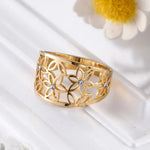 Bague Large Fleur de Vie Sertie de Zircons - Vignette | Médiéfan