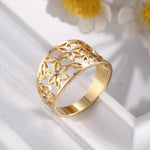 Bague Large Fleur de Vie Sertie de Zircons - Vignette | Médiéfan