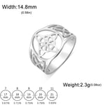 Bague Large Nœud de Sorcière aux Entrelacs Celtiques - Vignette | Médiéfan