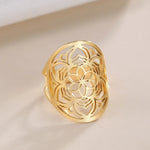 Bague Lotus Rosace Fleur de Vie - Vignette | Médiéfan