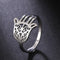 Bague Main de Fatima Ajourée à Volutes Argenté / 7
