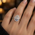 Bague Main de Fatima Ajourée Sertie d'Œil Bleu - Vignette | Médiéfan