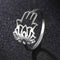 Bague Main de Fatima Découpe Lotus Argenté / 7