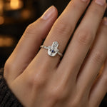 Bague Ouverte Main de Fatima Martelée - Vignette | Médiéfan