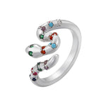 Bague Serpent Constellé de Zircons - Vignette | Médiéfan