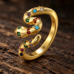 Bague Serpent Constellé de Zircons - Vignette | Médiéfan