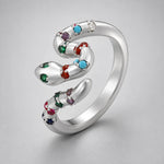 Bague Serpent Constellé de Zircons - Vignette | Médiéfan
