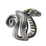 Bague Serpent Dressé aux Rehauts Dorés - Vignette | Médiéfan