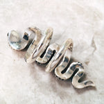 Bague Serpent Ondulant Pavé Noir - Vignette | Médiéfan