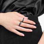 Bague Serpent Pavé Noir - Vignette | Médiéfan