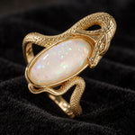 Bague Serpent Pierre Opaline - Vignette | Médiéfan