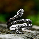 Bague Serpent Spirale Œil Vert - Vignette | Médiéfan