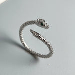 Bague Serpent Tête Sertie de Zircons - Vignette | Médiéfan