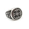 Bague templier chevaliers en acier inoxydable 316L, Unique, conception personnalisée, prix de gros, bouclier, époxy noir, Zircon propre, croix rouge Époxy noir R735 / 9
