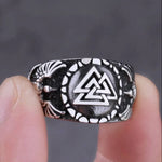 Bague Valknut & Corbeaux Viking - Vignette | Médiéfan