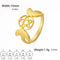 Bague Wicca Triple Lune Doré — croissants pleins / 6