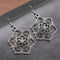 Boucles d'Oreilles Lotus Graine de Vie Argenté