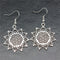 Boucles d'Oreilles Rosace Perlée Fleur de Vie Argenté