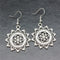 Boucles d'Oreilles Rosace Perlée Graine de Vie Argenté
