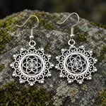 Boucles d'Oreilles Rosace Perlée Graine de Vie - Vignette | Médiéfan