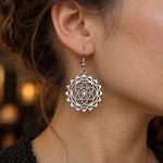 Boucles d'Oreilles Soleil Dentelé Graine de Vie - Vignette | Médiéfan
