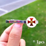 Pince à cravate templière croix pattée rouge - Vignette | Médiéfan