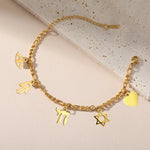 Bracelet à Breloques Main de Fatima, Chai et Étoile de David - Vignette | Médiéfan