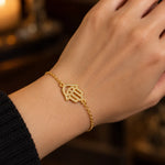 Bracelet Chaîne Main de Fatima Pavée à Œil - Vignette | Médiéfan