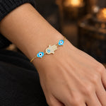 Bracelet Coulissant Trois Mains de Fatima Émaillées - Vignette | Médiéfan